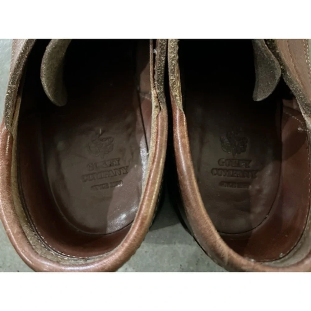 GOKEY Sauvage Bison Leather Mens Size 8.5‎ E Brown Oxford Shoes Loafers